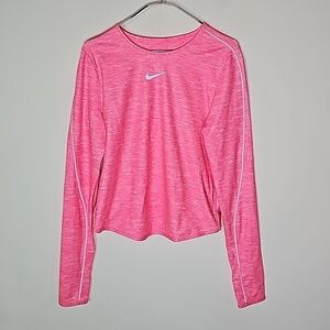 Nike drifit medium pink athletic long sleeve shirt